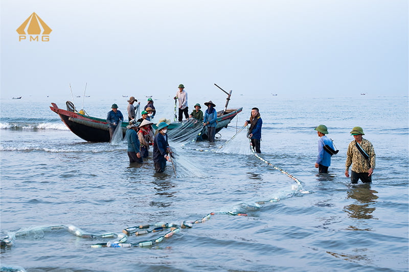 Về Hà Tĩnh kéo lưới rùng, trải nghiệm cuộc sống của ngư dân